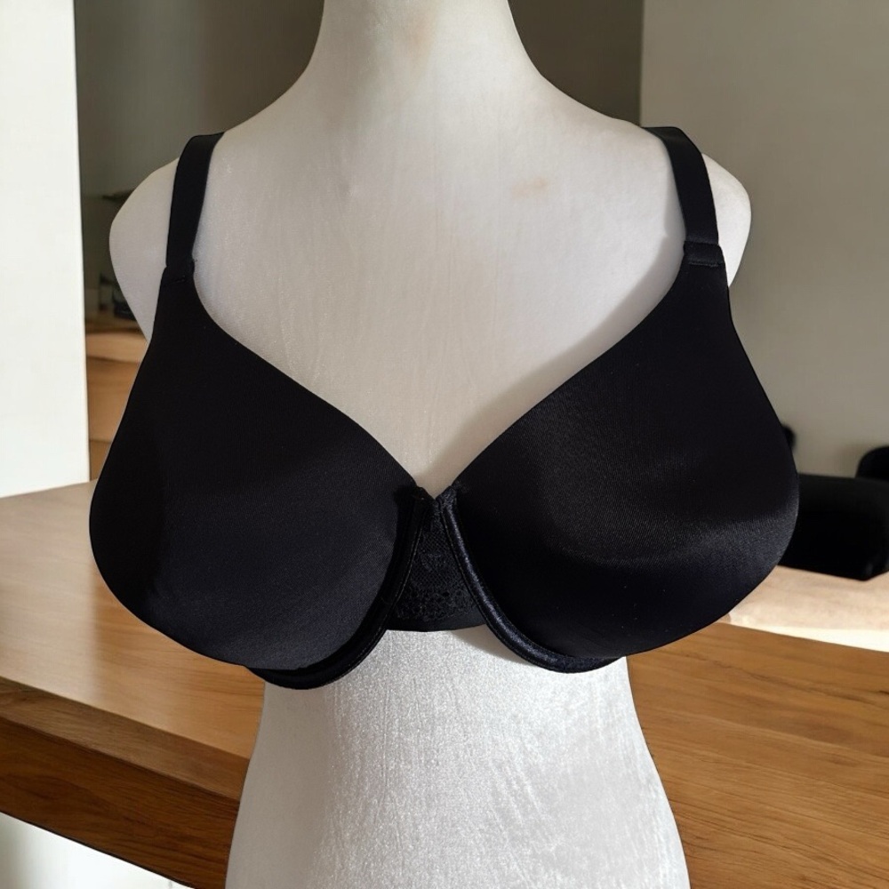 Vanity Fair Lingerie‎ BLACK  Beauty Back Back Smoother Full-Figure Bra 76380 44D